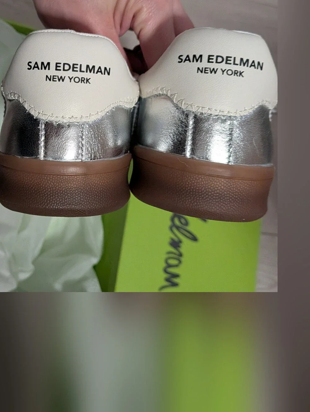 New Sam Edelman Silver Talia Sneakers